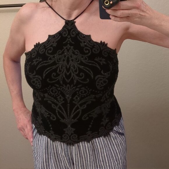 NIKI by Niki Livas Velvet Beaded Top - Picture 9 of 9